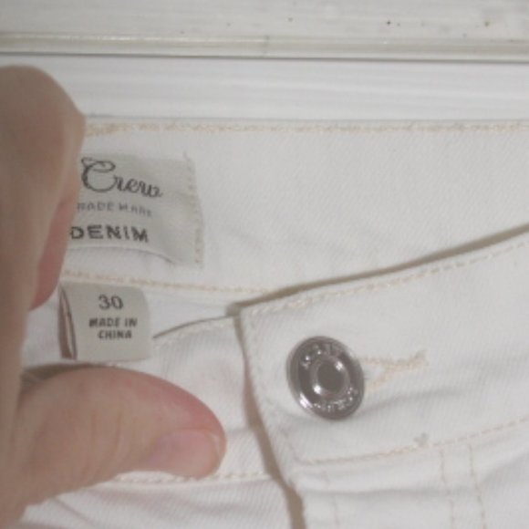 J Crew High rise exposed button fly white jeans sz 30 - Picture 7 of 15